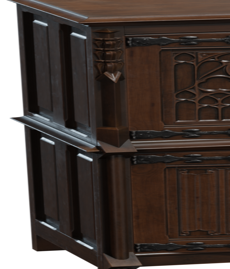 Gothic Cabinet 01 3D model