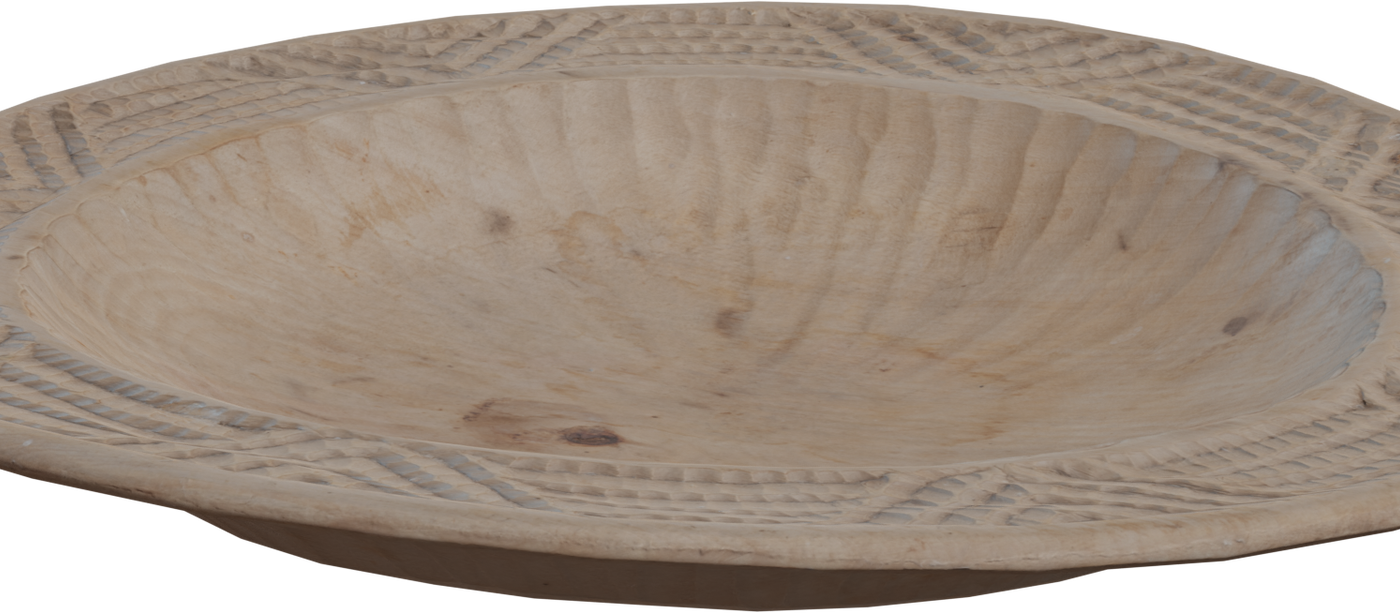 Carved Wooden Plate 3D model
