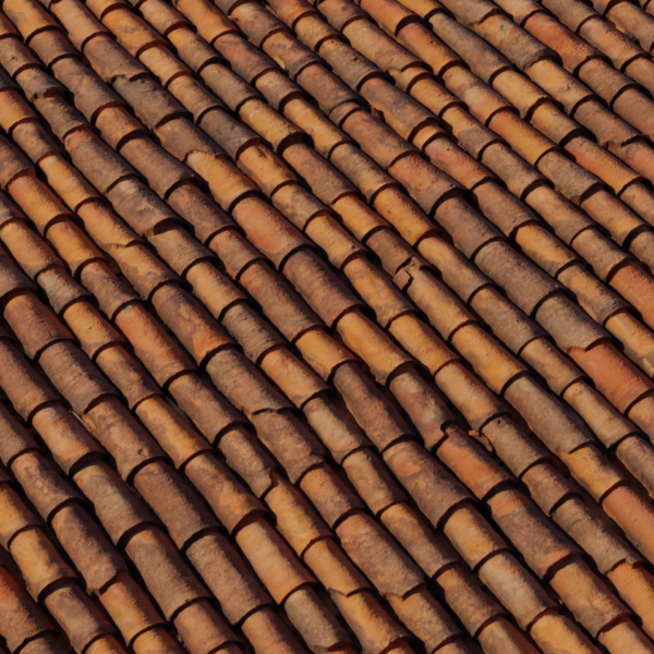 Clay Roof Tiles 02 3D model