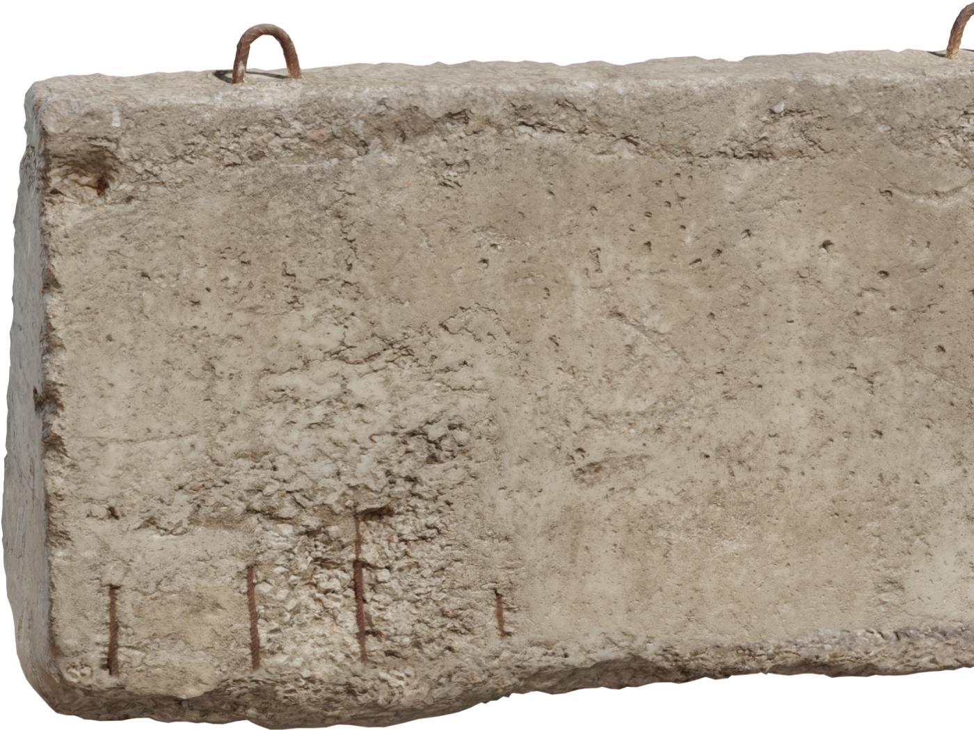 Concrete Road Barrier 02 3D model