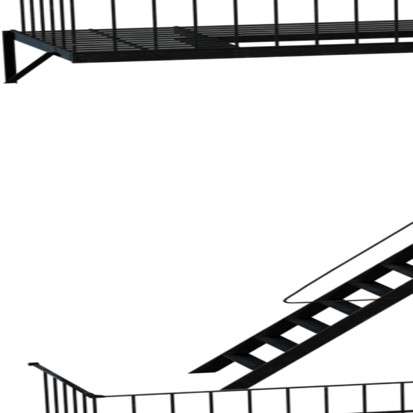 Modular Fire Escape 3D model