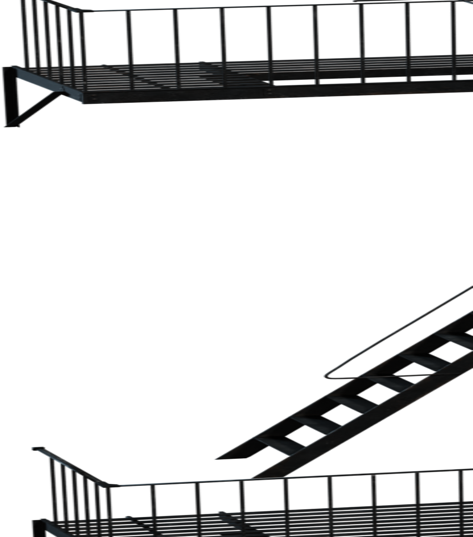Modular Fire Escape 3D model