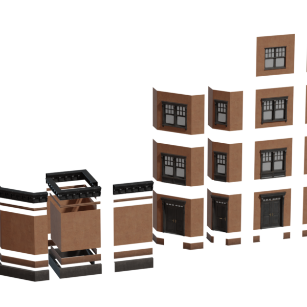 Modular Urban Apartments Facade 3D model