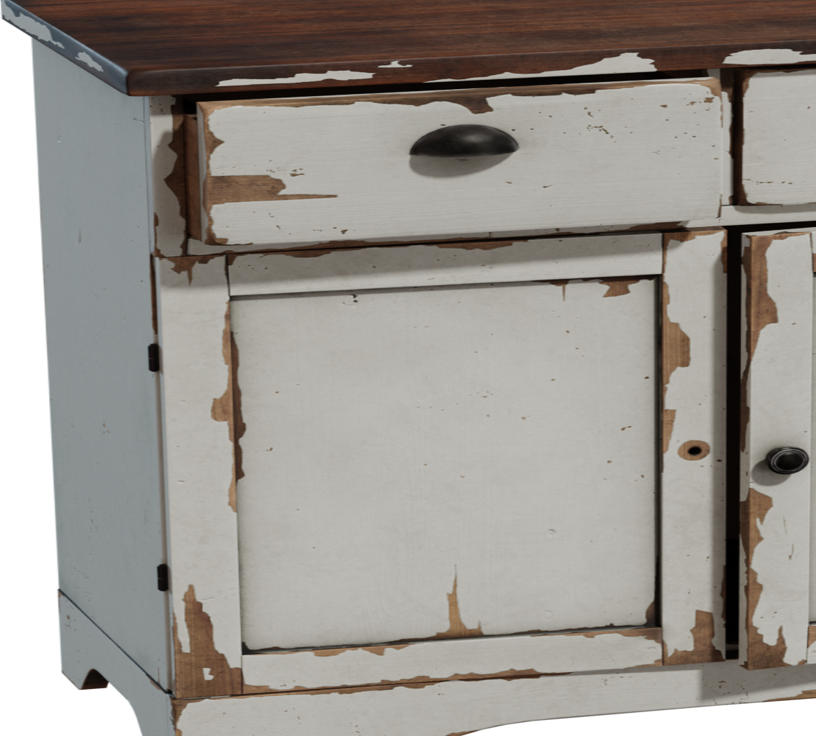 Painted Wooden Cabinet 3D model