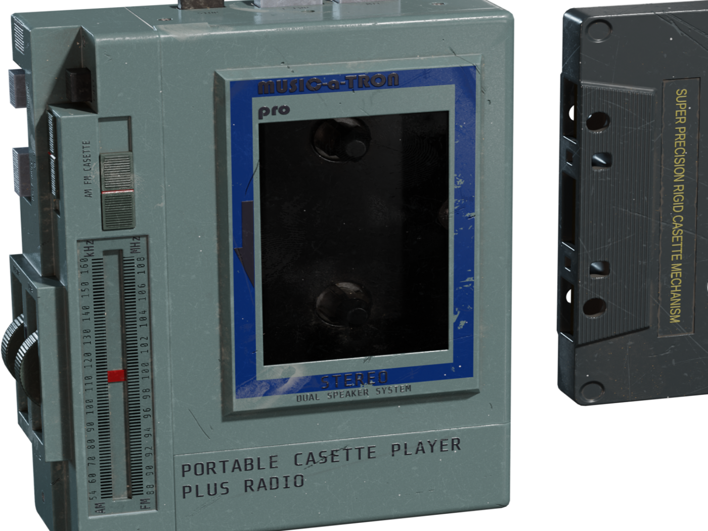 Portable Cassette Player 3D model