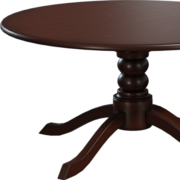 Round Wooden Table 01 3D model