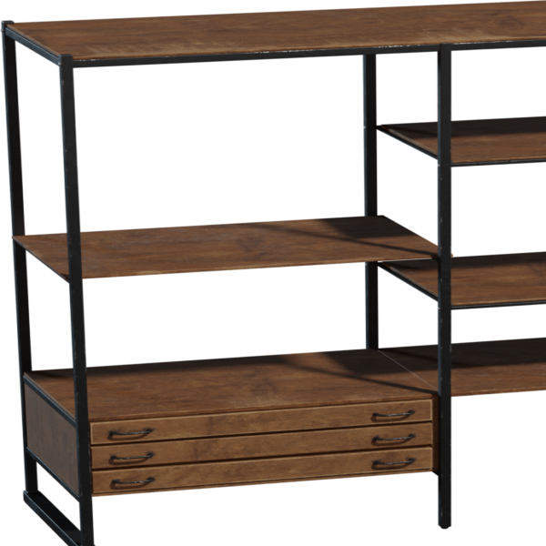 Steel Frame Shelves 03 3D model