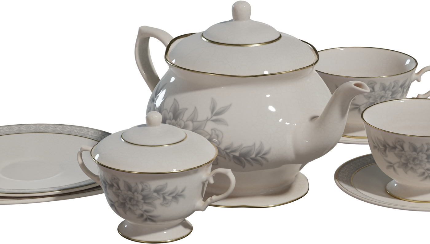Tea Set 01 3D model