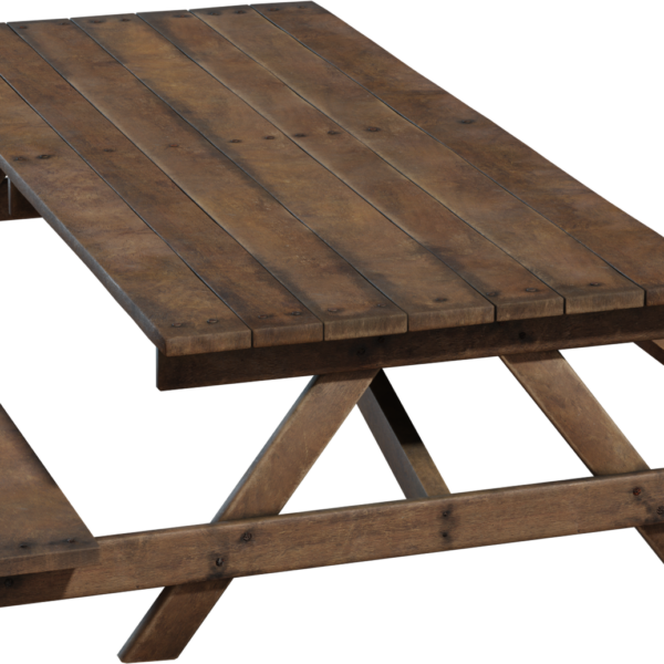 Wooden Picnic Table 3D model